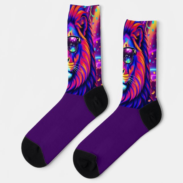 CHAUSSETTE ANIMAL DE FÊTE, LION (Gauche)