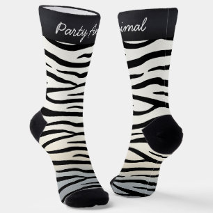 Chaussette "Animal de fête" Zebra Imprimer Amusants Jambes d'