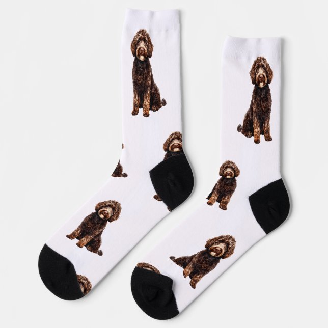 Chaussette Animaux d'aquarelle personnalisés (Gauche)