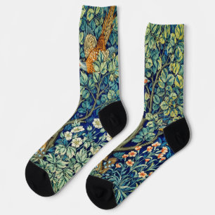 Chaussette Animaux et fleurs des bois, William Morris