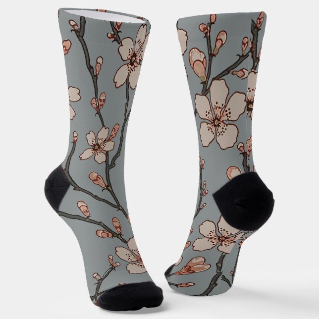 Chaussette Antique Almond Blossom Art Nouveau Pattern (Angulaire)