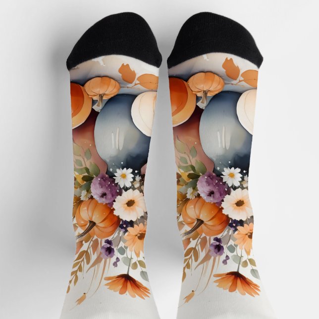 Chaussette Aquarelle célébrant la chute (Haut)