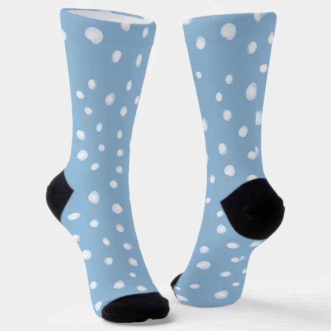 Chaussette Aquarelle Snowflakes Motif bleu (Angulaire)