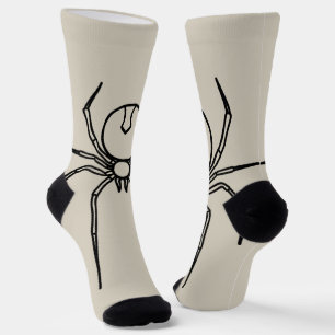 Chaussette Araignée - Bone White et Bat Black