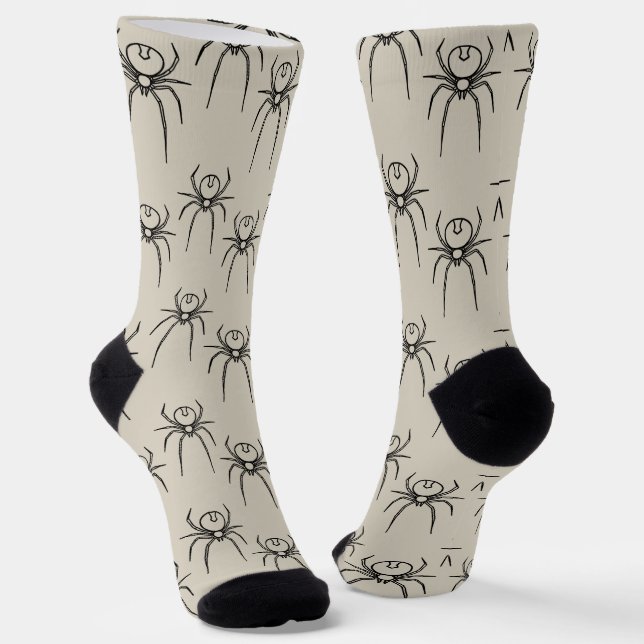 Chaussette Araignée - Bone White et Bat Black (Angulaire)