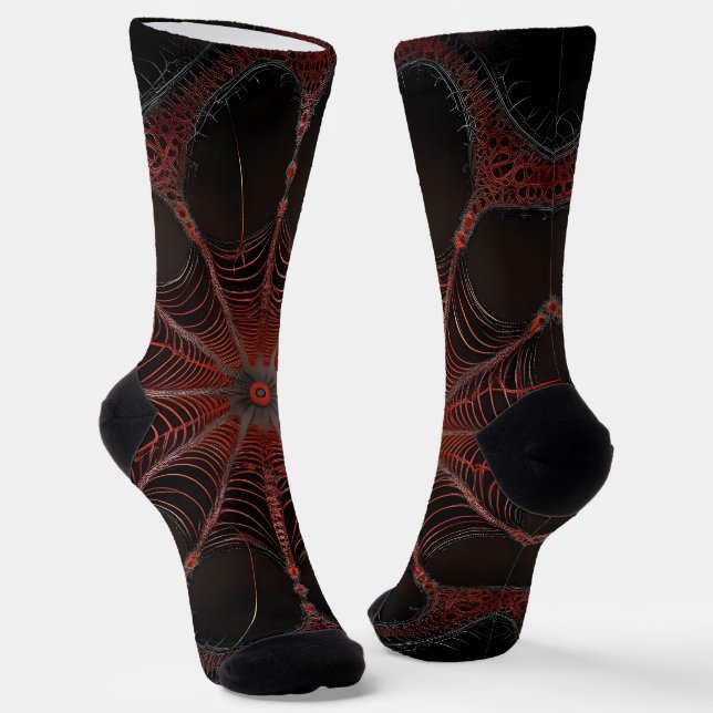 Chaussette Araignée de Redback Fractal Art, (Angulaire)