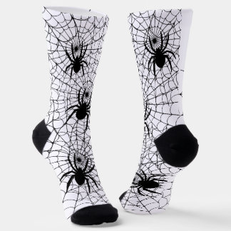 Chaussette Araignées et toiles d'araignées d'Halloween motif