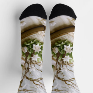 Chaussette Arbre à fleurs qui pousse à partir d'un livre