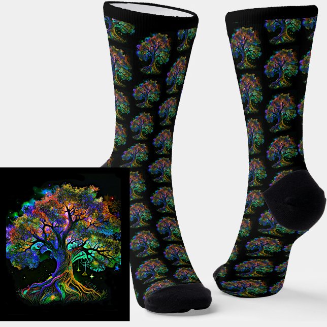 Chaussette Arbre Coloré De Chaussettes De Vie (Créateur téléchargé)