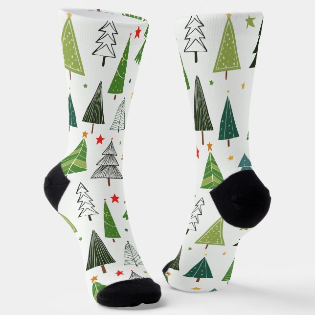 Chaussette Arbres rétro (Angulaire)