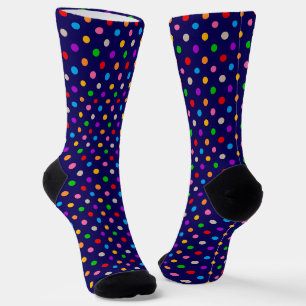 Chaussette Arc-en-ciel Coloré Points Blue