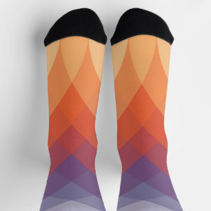 Chaussette Arches pastel violettes, orange et bleues