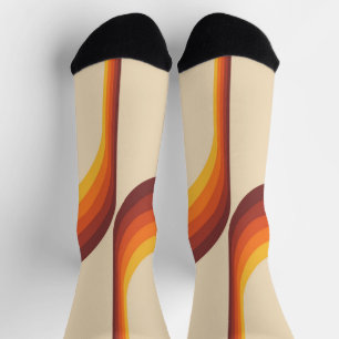 Chaussette Arcs colorés de style rétro