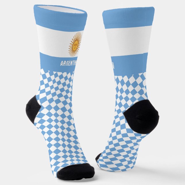 Chaussette Argentine Chaussettes, drapeau argentin mode / spo (Angulaire)