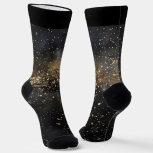 Chaussette Arrière - plan noir et or brillant