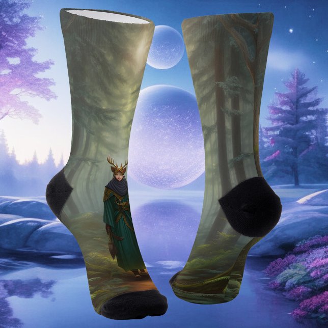 Chaussette Arrivée d'automne : Communiquer avec la nature (Créateur téléchargé)