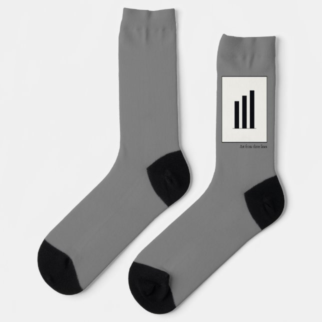 Chaussette Art à partir de trois lignes - ascendant (Gauche)