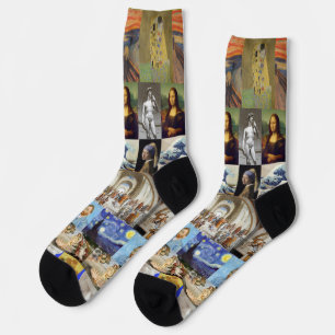 Chaussette Art célèbre, Collage X