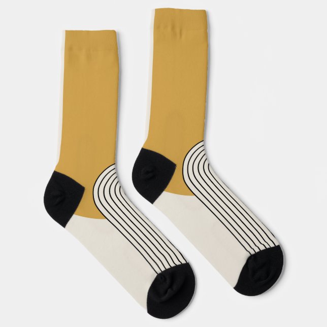 Chaussette Art de ligne de style du milieu du siècle avec arc (Droite)