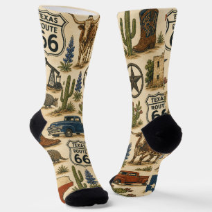 Chaussette Art de voyage désertique occidental de l'itinérair