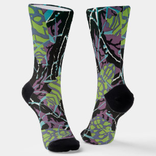 Chaussette Art Déco vintage Jazz Pochoir Scarabées dans le ja
