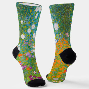 Chaussette Art floral de cottage vintage de Gustav Klimt