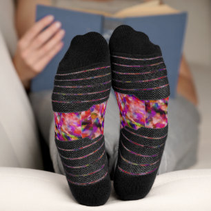 Chaussette art indigot et violet
