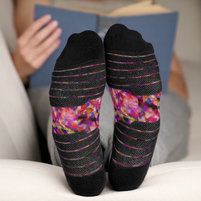 Chaussette art indigot et violet (Fond)