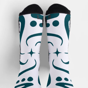 Chaussette Art mandala minimaliste de tentacule de pieuvre sa