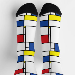 Chaussette Art Moderne Géométrique Minimaliste De Stijl Mondr