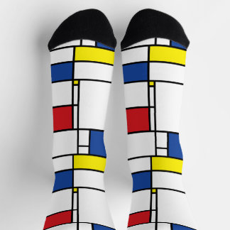 Chaussette Art Moderne Géométrique Minimaliste De Stijl Mondr