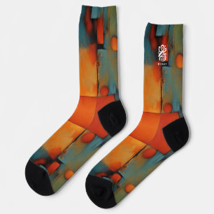 Chaussette Art textile Abstrait : Nature concept art couleurs