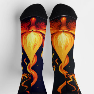 Chaussette Art vectoriel de flamme surréaliste - 4K Render po