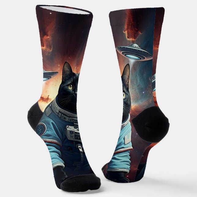 Chaussette Astronaut de chat galactique (Angulaire)