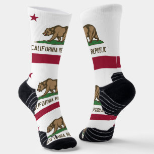 Chaussette Athletic Crew Sock avec drapeau de la Californie,