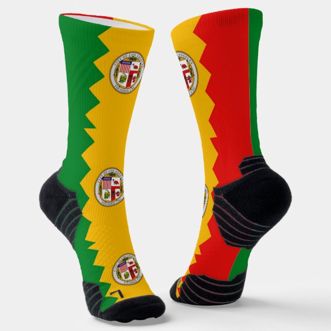 Chaussette Athletic Crew Sock avec drapeau de Los Angeles, Ét (Angulaire)