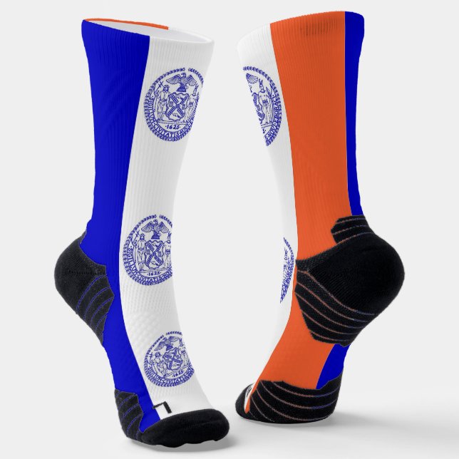 Chaussette Athletic Crew Sock avec drapeau de New York City (Angulaire)
