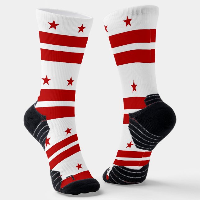 Chaussette Athletic Crew Sock avec drapeau de Washington DC (Angulaire)