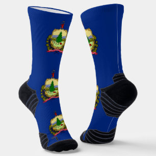 Chaussette Athletic Crew Sock avec drapeau du Vermont, États-