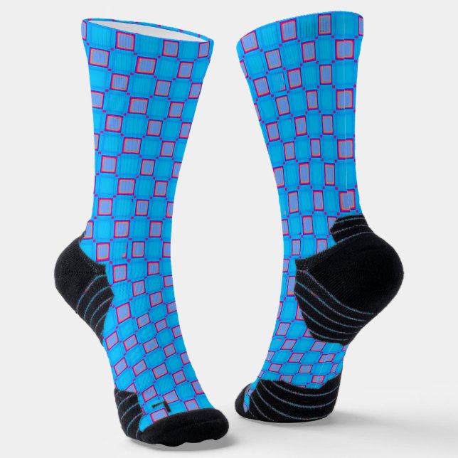Chaussette Athletic Crew Sock Bleu clair Design classique (Angulaire)