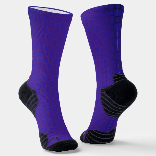 Chaussette Athletic Crew Sock Bleu pourpre Conception classiq (Angulaire)
