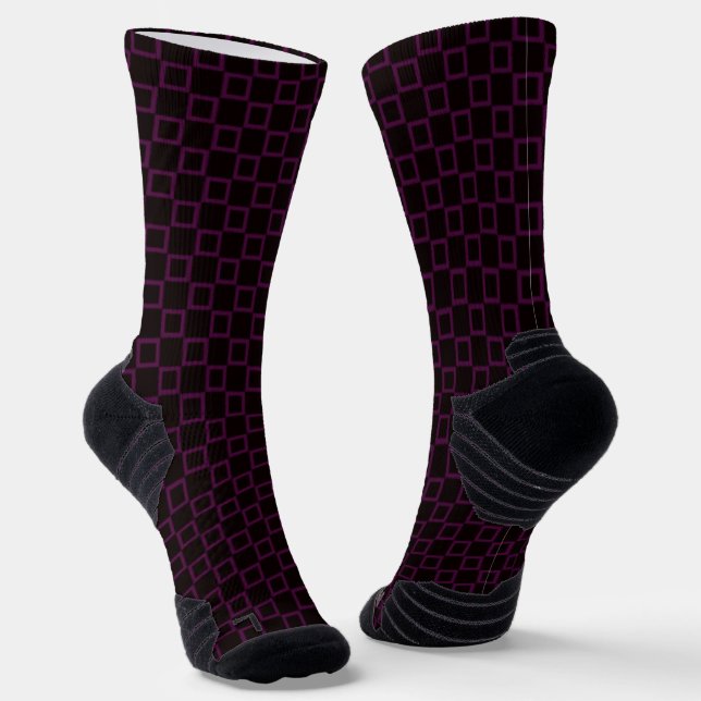 Chaussette Athletic Crew Sock violet violet noir classique (Angulaire)