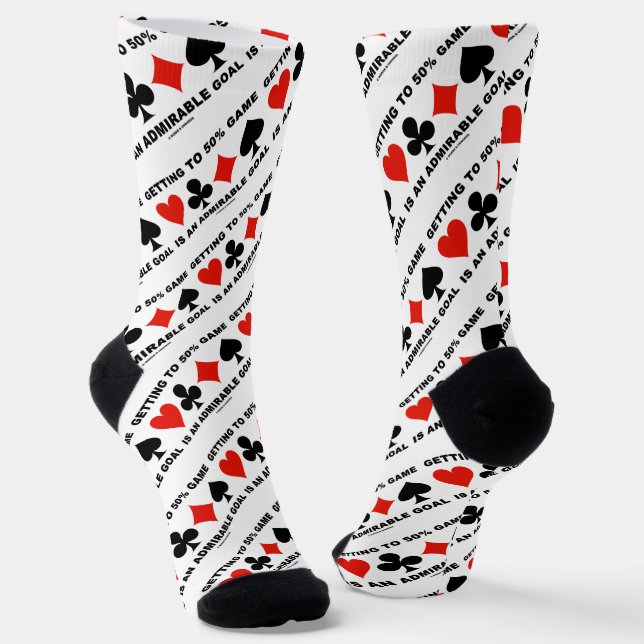 Chaussette Atteindre 50% de jeu est un objectif admirable (Angulaire)