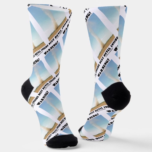 Chaussette Attention! Dust Devil dans l'Humour de météorologi (Angulaire)