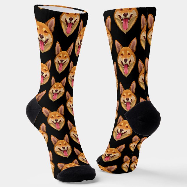 Chaussette Australian wild dog dingo head (Angulaire)