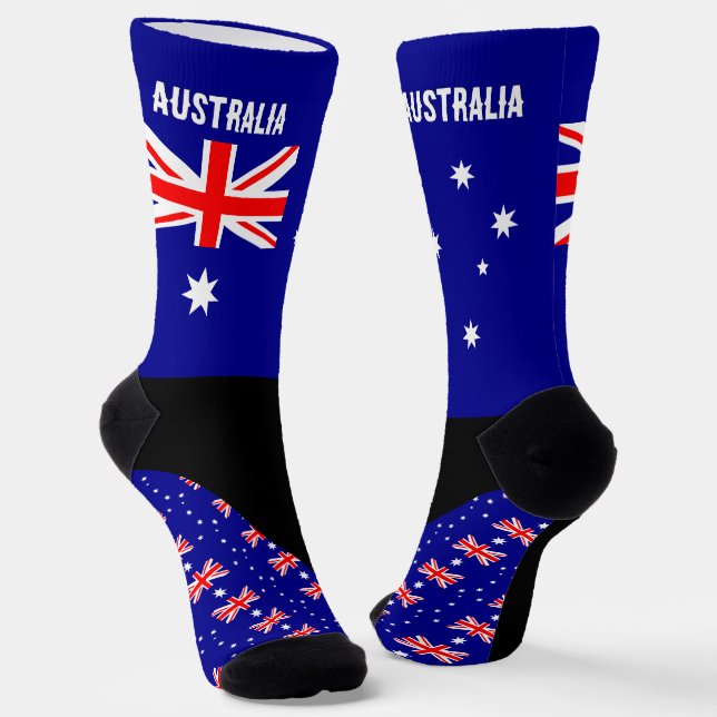 Chaussette Australie Chaussettes, drapeau australien couleurs (Angulaire)