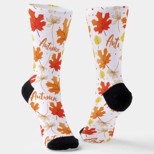 Chaussette Automne Feuillage Automne Feuilles Automne