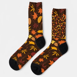 Chaussette Automne Feuilles Art Design Motif
