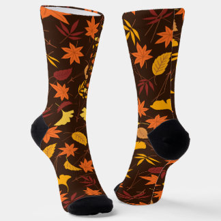 Chaussette Automne Feuilles Art Design Motif