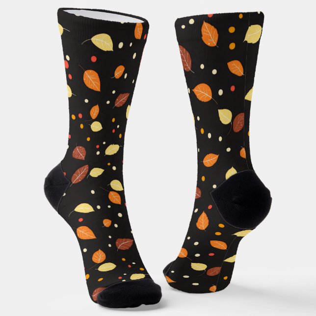 Chaussette Automne Feuilles Automne Motif (Angulaire)